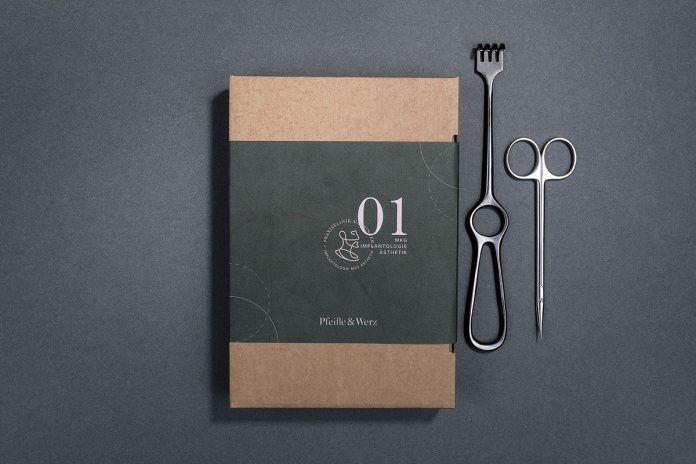 Clinic branding by Hochburg Design for Praxisklinik.