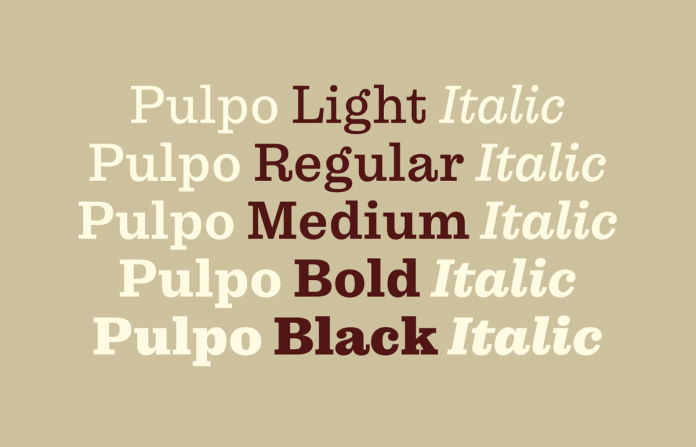 Pulpo font family from Floodfonts