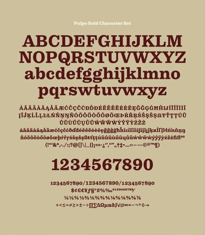Pulpo font family from Floodfonts