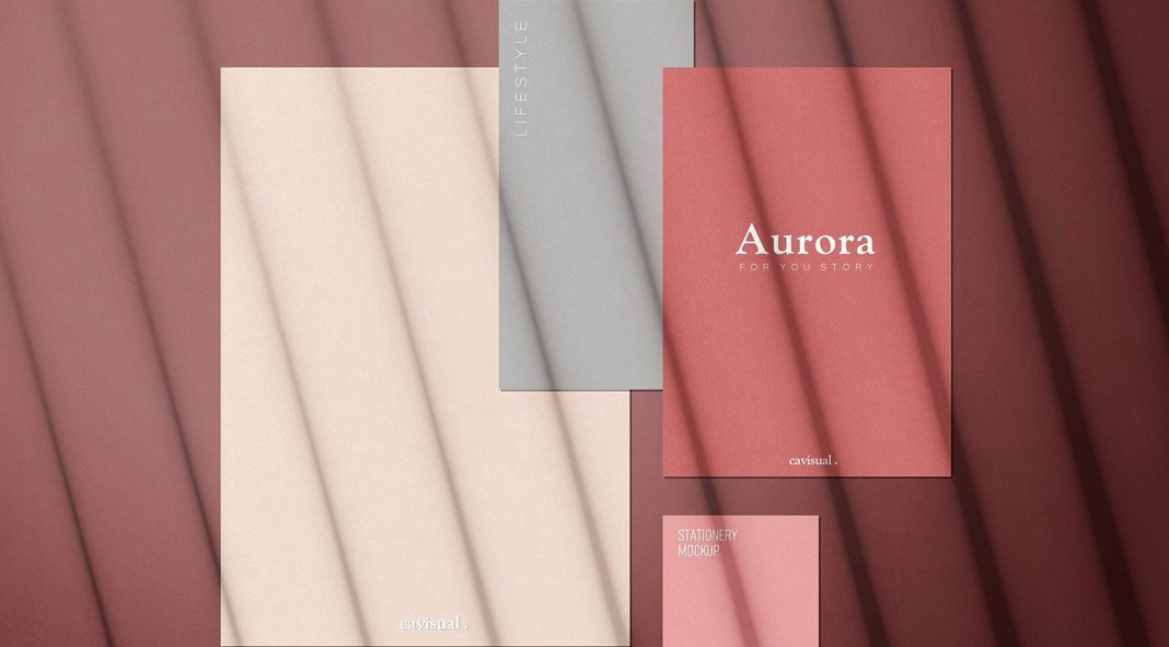 Aurora - mockup kit scene creator from studio Cavisual.