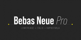 Bebas Neue Pro font family from Dharma Type