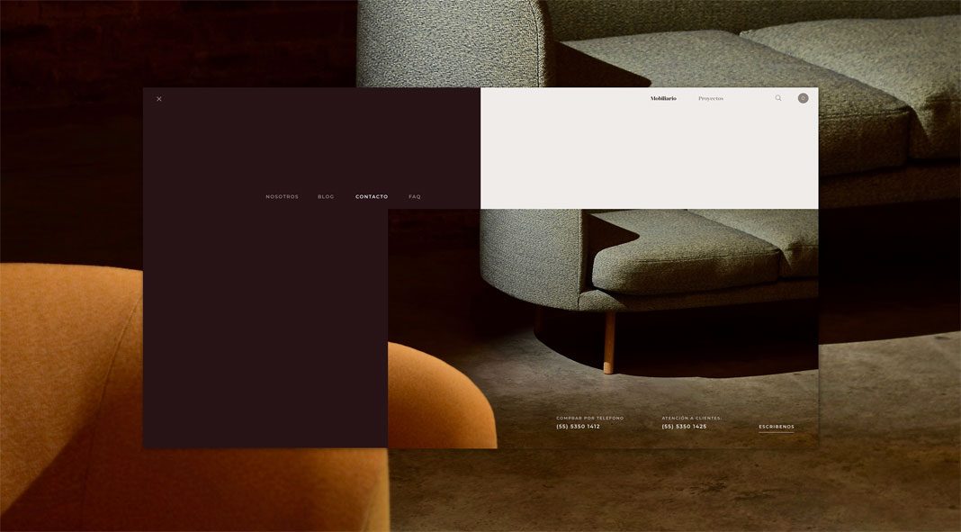 Web design by Daria Po for furniture online shop Diverso.