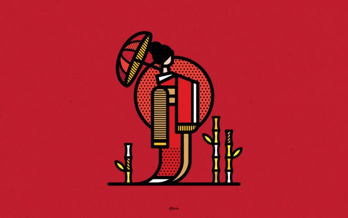 The human form reduced to geometric simplicity by Mike Karolos