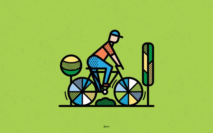 The human form reduced to geometric simplicity by Mike Karolos