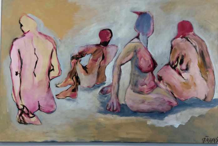 Erika Navas, Look back, 80x120cm, acrlyic on canvas