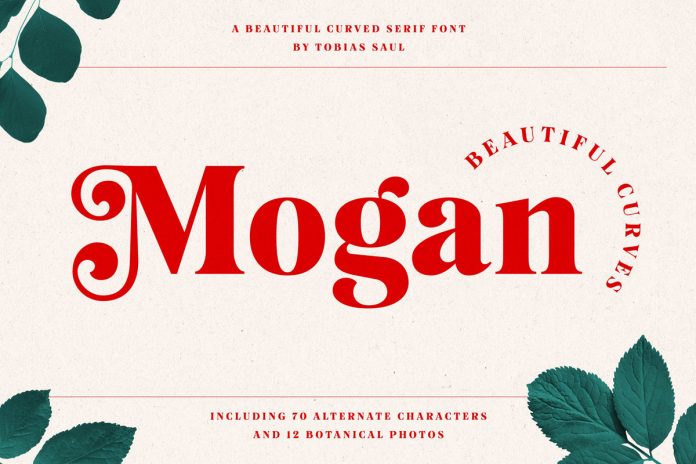 Mogan, a beautifully curved serif font by Tobias Saul.