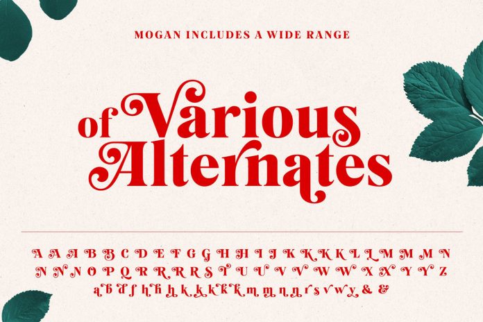 The font includes a wide range of alternates.