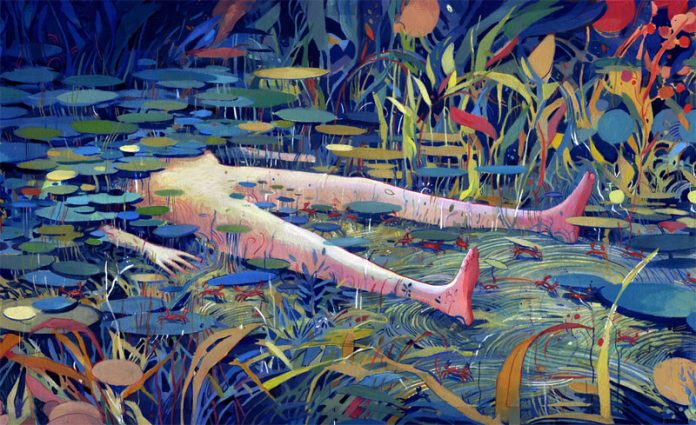 Original painting from the book Finders Keepers, Acrylic and gouache on paper.