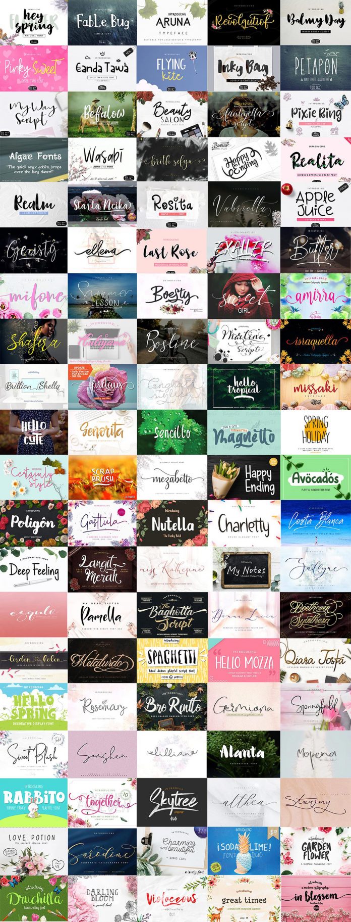 Spring Fonts Bundle