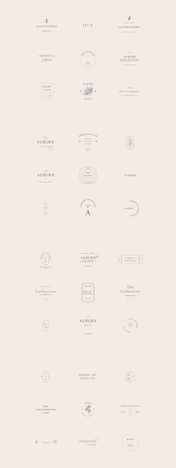 40 fully customizable logo templates from Studio Standard.
