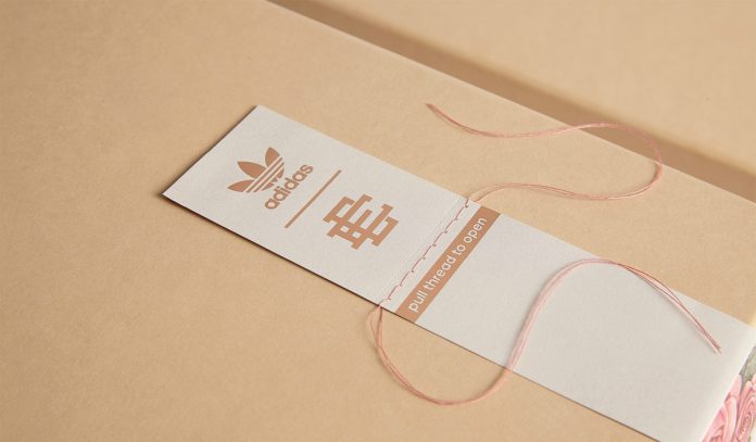 Custom product seeding kits designed by MATTE for the Eric Emanuel x Adidas Originals SS19 Collection launch.