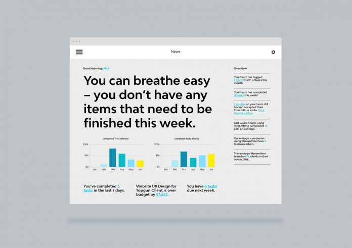 Streamtime project management redesign by For The People