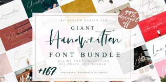 Giant handmade fonts bundle
