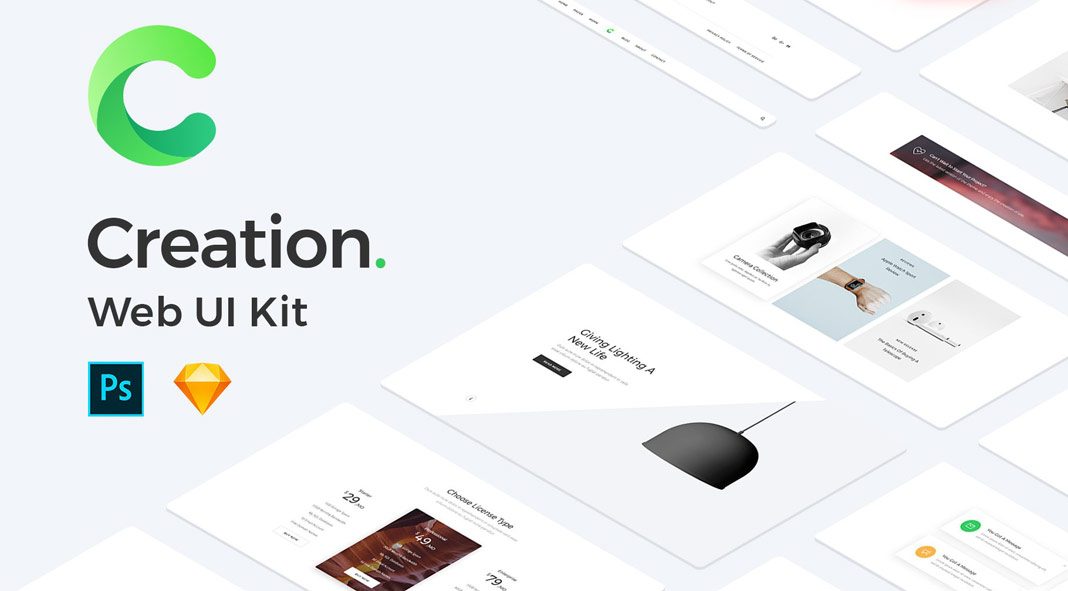 The Creation Web UI kit The Creation Web UI kit