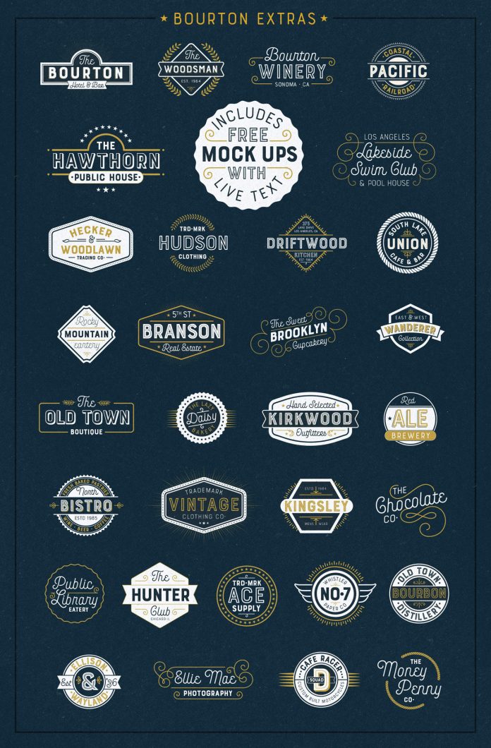 Bourton Typeface from Kimmy Design