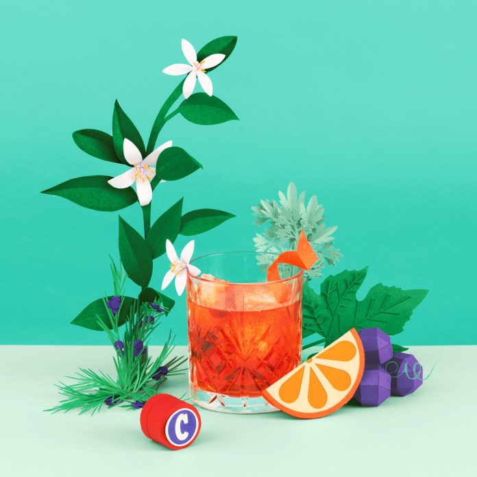 Editorial paper art illustrations created by Get it Studio for Swiss newspaper “Le Temps” about summer cocktails.