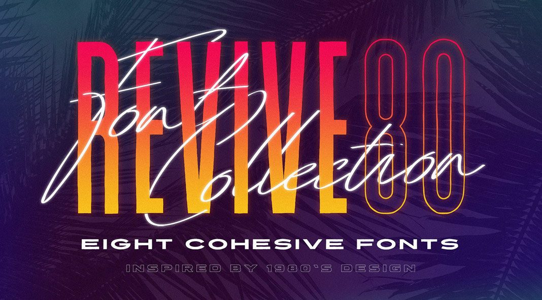 80s retro fonts