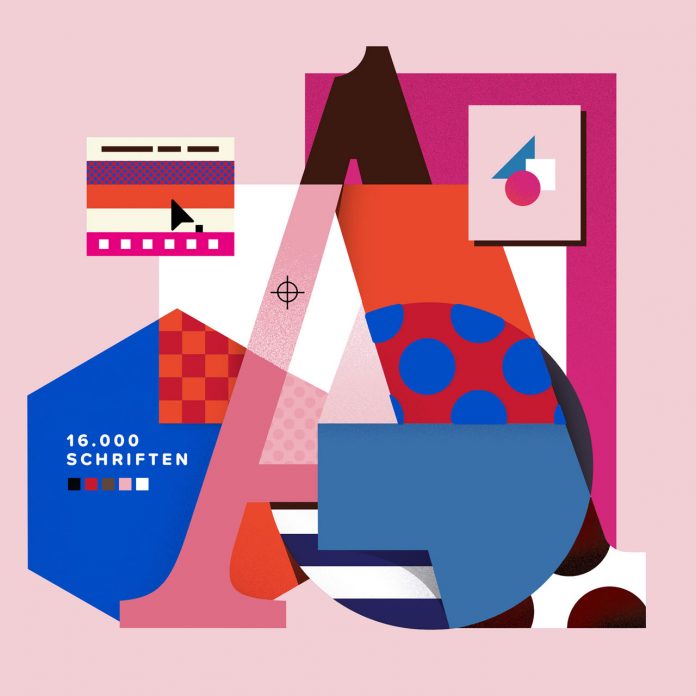 Artwork by Birgit Palma and Daniel Triendl to celebrate 20 Years of Adobe InDesign.