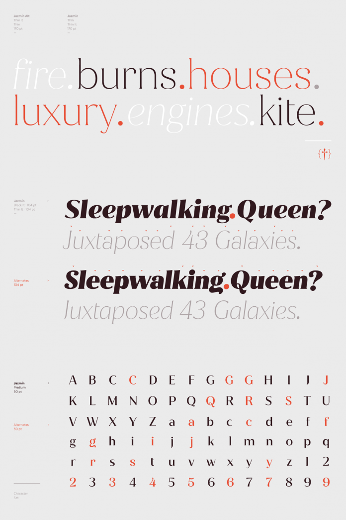 Jazmín font family from Latinotype