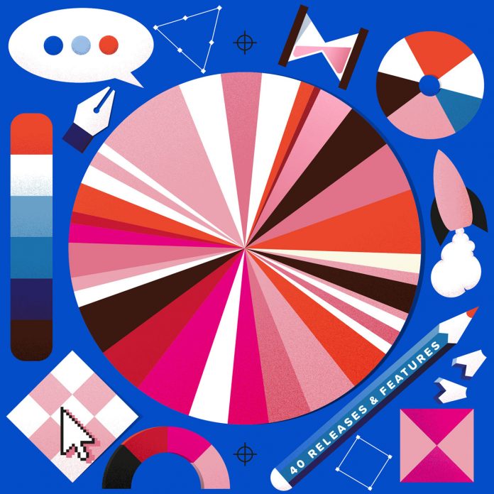 Artwork by Birgit Palma and Daniel Triendl to celebrate 20 Years of Adobe InDesign.