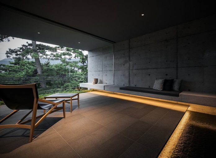 Minimalist stone and concrete residence in Hyōgo, Japan by architecture studio GOSIZE.