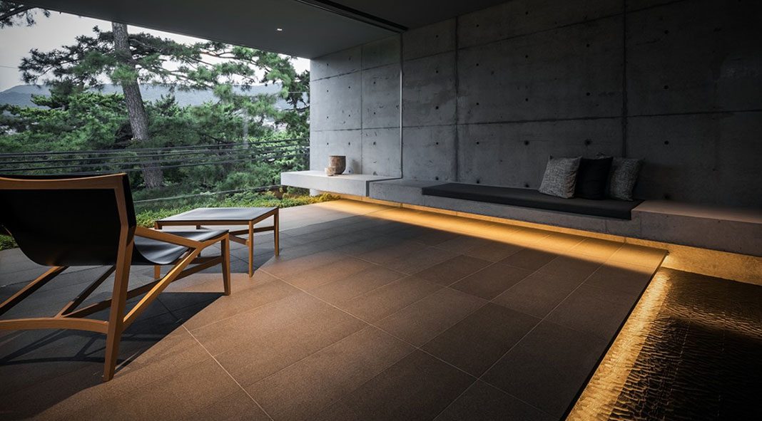 Minimalist stone and concrete residence in Hyōgo, Japan by architecture studio GOSIZE.