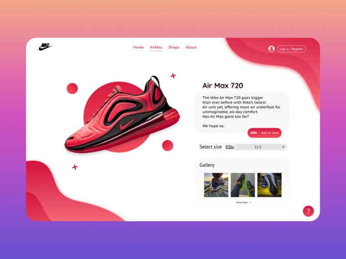 Nike Air Max web design concept by Alexander Zh
