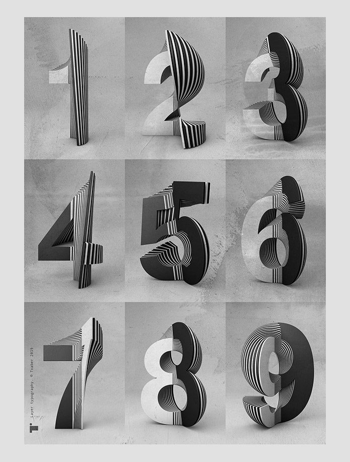 Experimental layer typography by Txaber Mentxaka.
