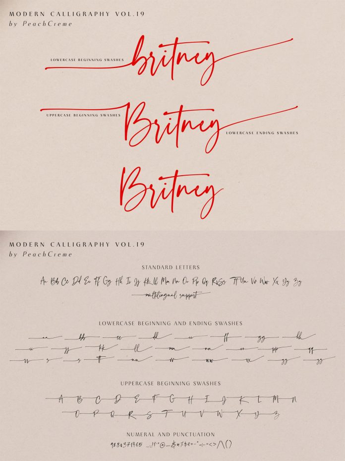 Faustine Script Font by Peach Creme