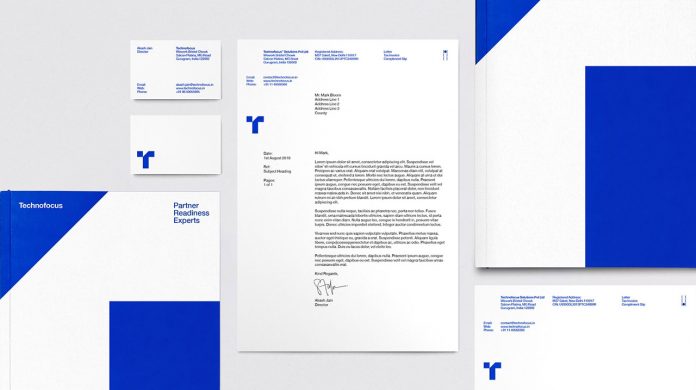Technofocus branding by graphic designer Mark Bloom, also known as Mash Creative.