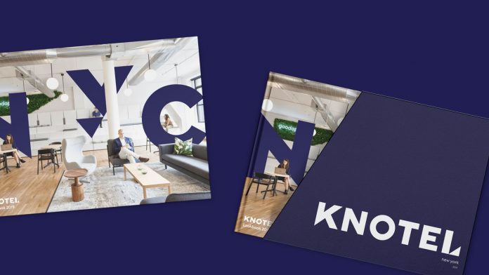 New brand identity and design ecosystem created by Elmwood New York for flexible workspace provider, Knotel.