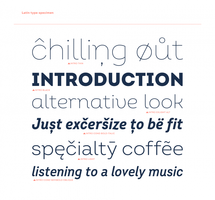 Intro font family from Fontfabric type foundry.