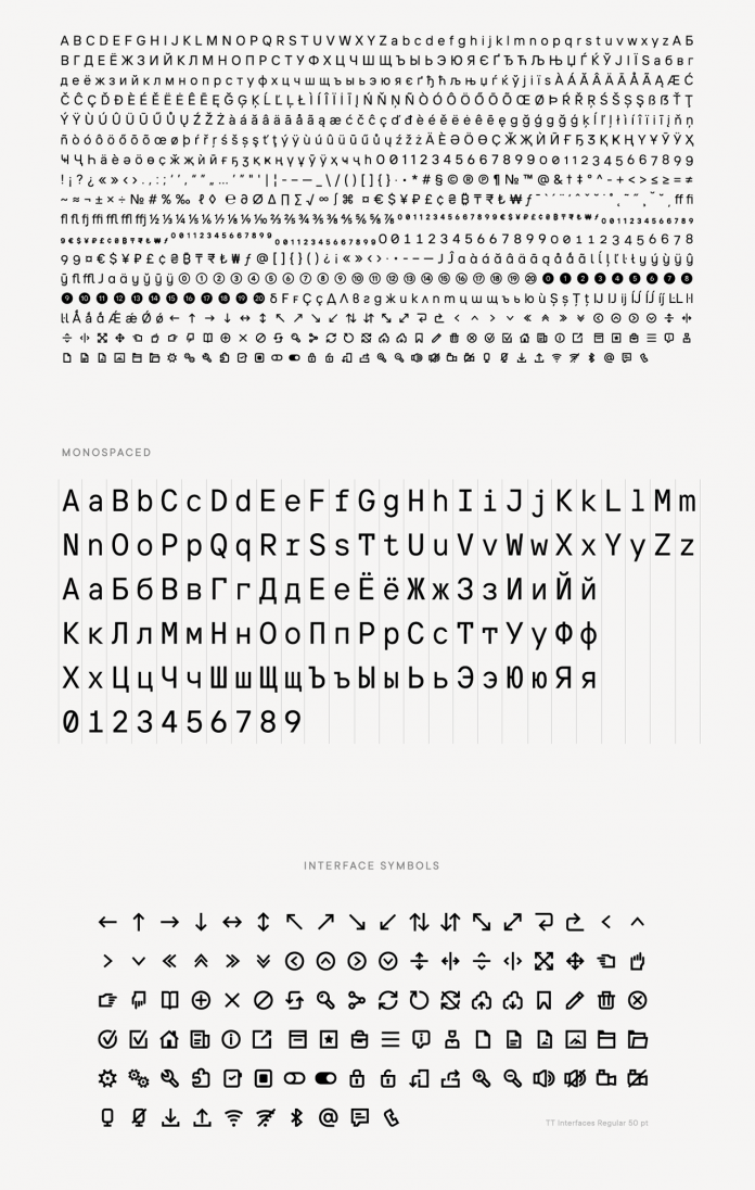 TT Interfaces font family by TypeType.