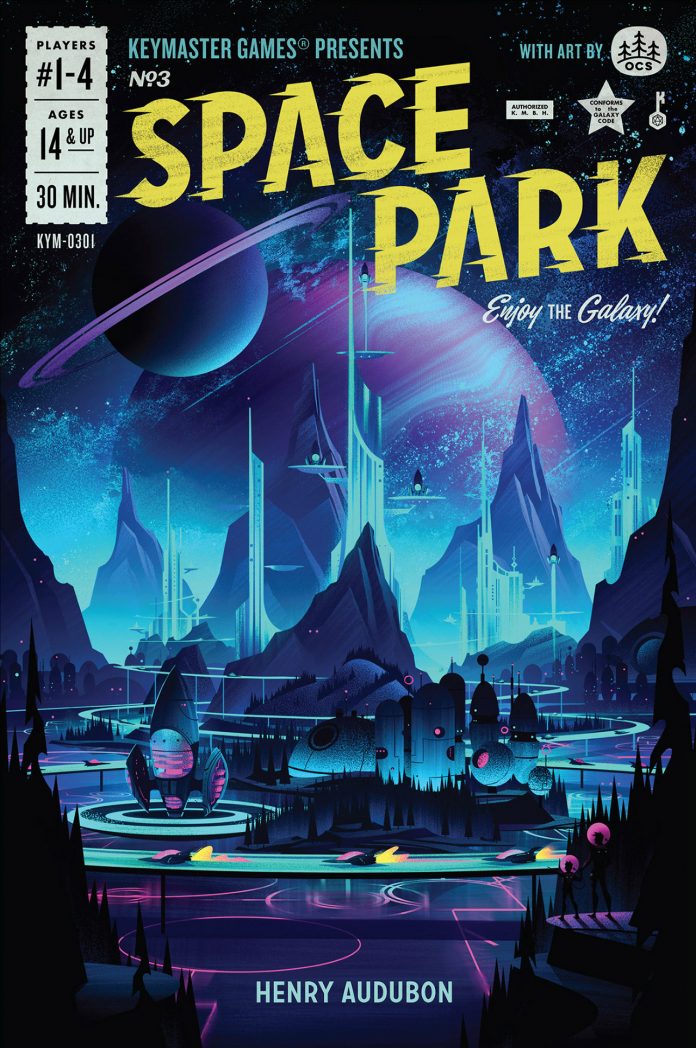 Space Park board game illustrations by Brian Miller.