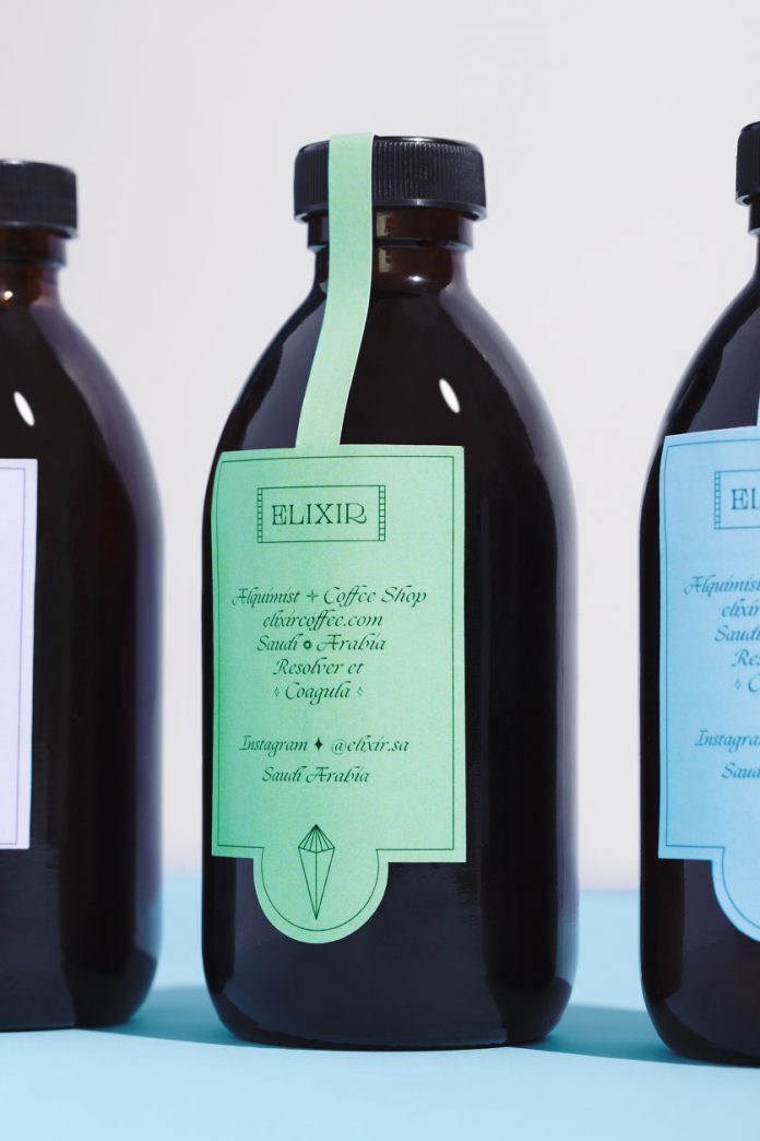 Elixir coffee brand identity by graphic design studio Futura