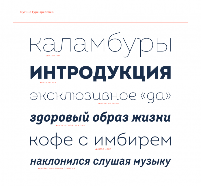 Intro font family from Fontfabric type foundry.