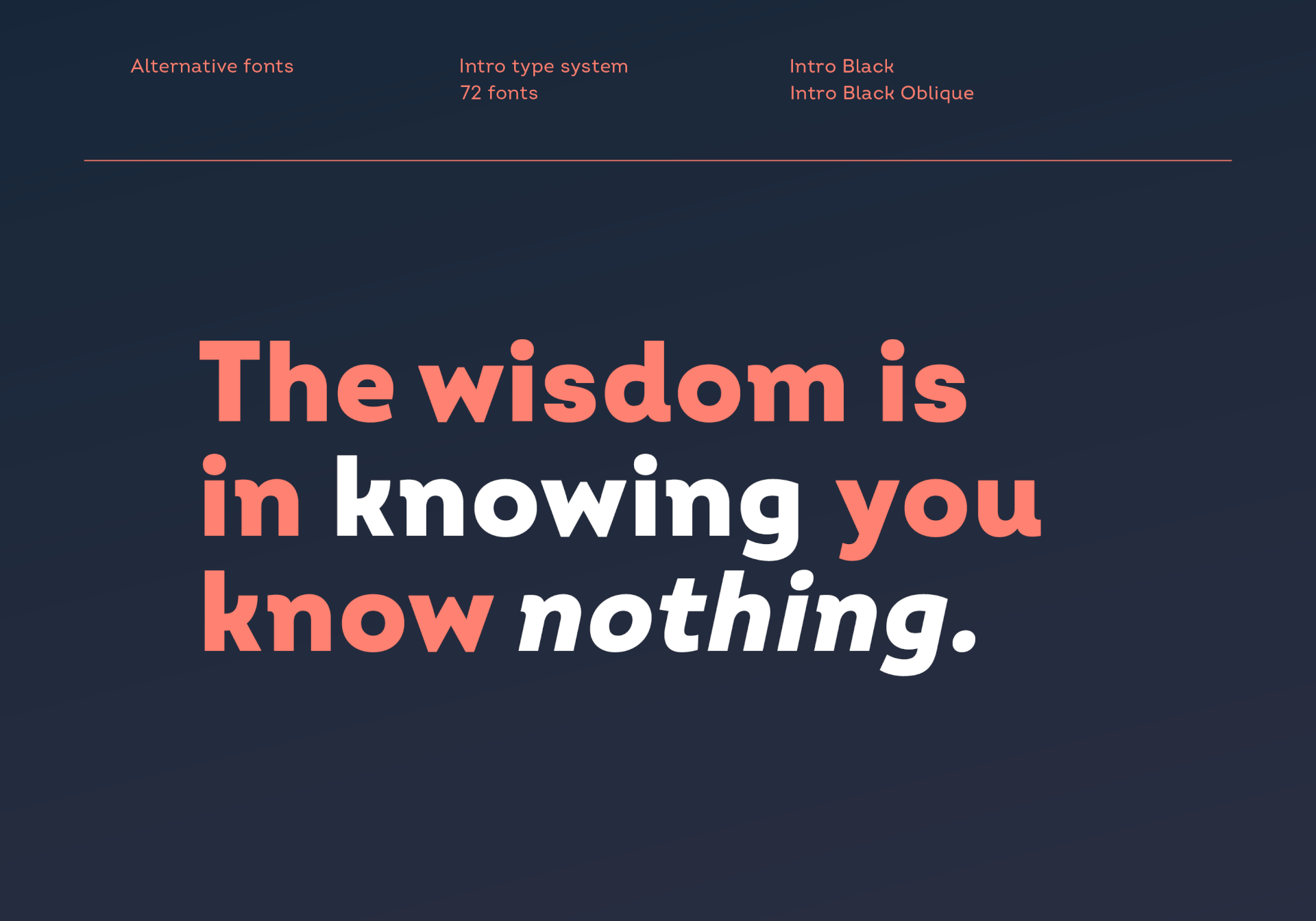 Intro font family from Fontfabric type foundry.