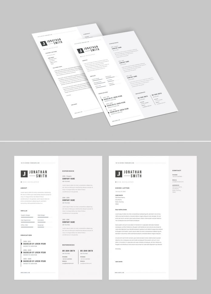Download for free on Adobe Stock: Classic Resume and Cover Letter Set by Medialoot