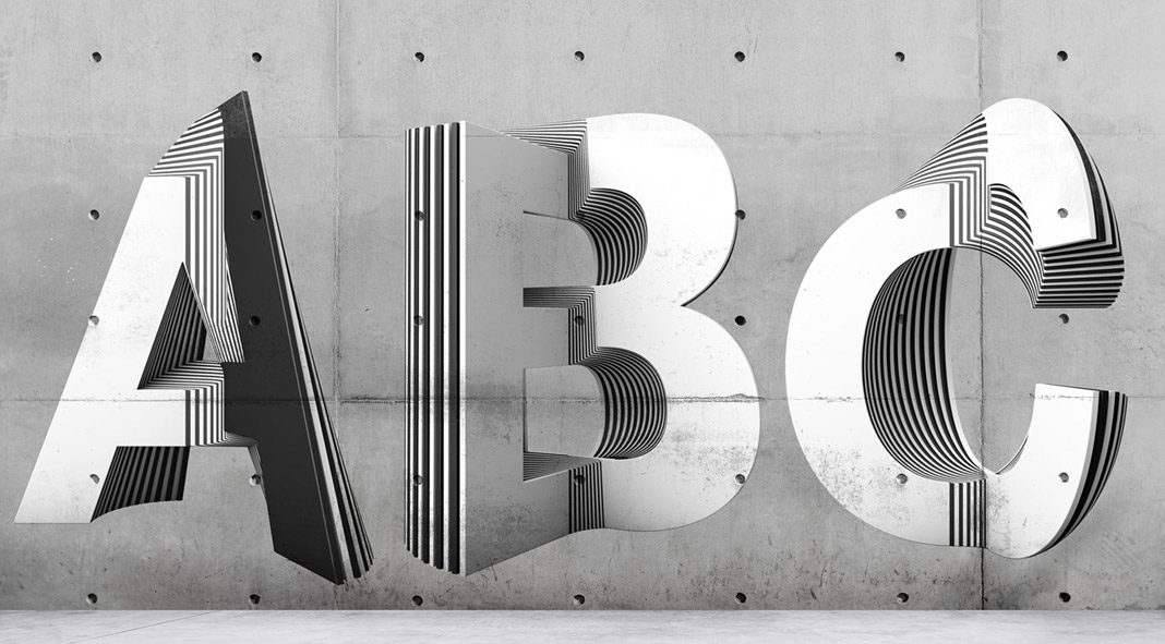 Experimental layer typography by Txaber Mentxaka.