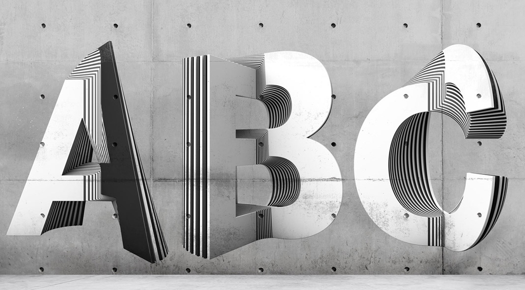 Experimental layer typography by Txaber Mentxaka.