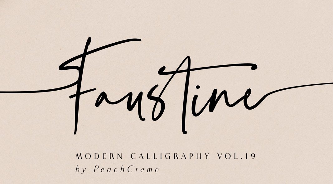 Faustine Script Font by Peach Creme