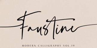 Faustine Script Font by Peach Creme
