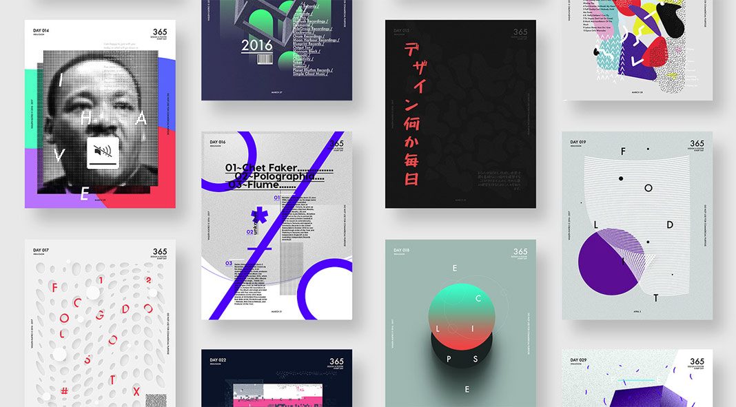 Graphic Designers on Instagram, Artworks from the Baugsm project by Vasjen Katro