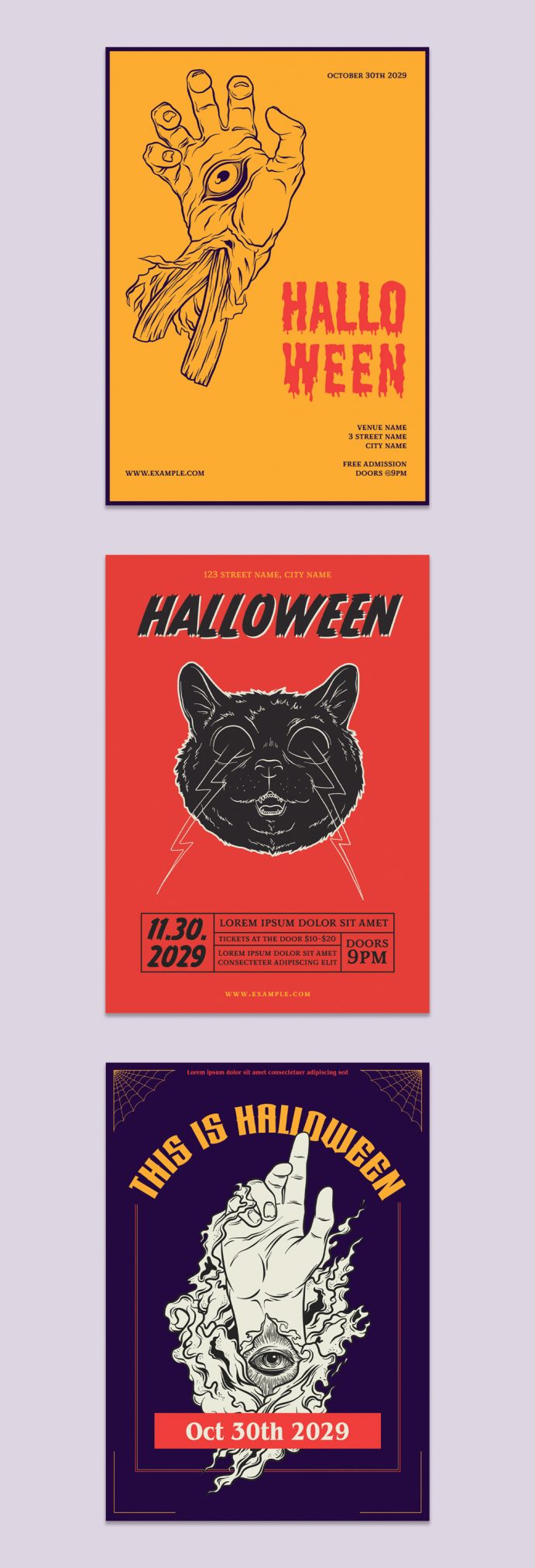 Download for free on Adobe Stock: Halloween Events Flyer Set by Wavebreak Media