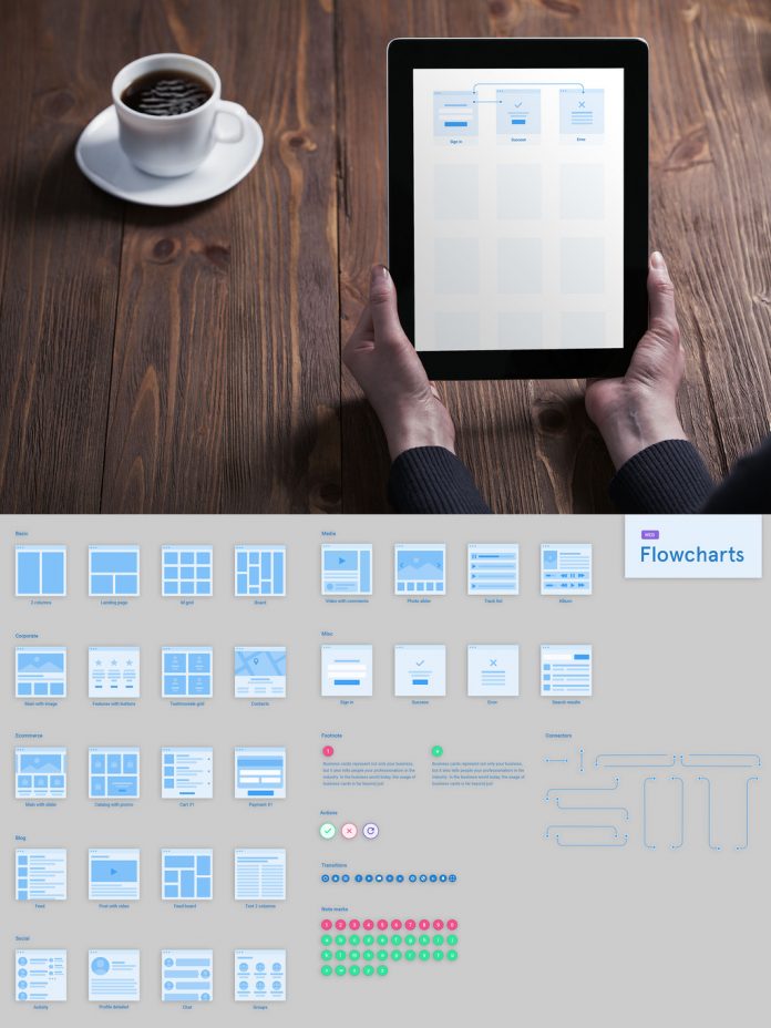 Platforma Web Flowcharts Kit by Great Simple
