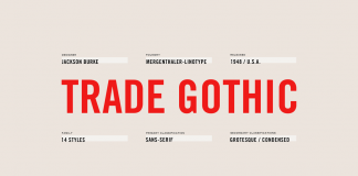 Trade Gothic Font Family from Linotype
