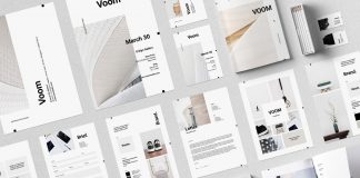 Voom branding InDesign collection from Moscovita
