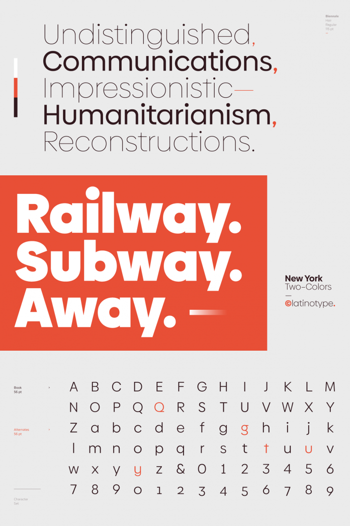 Biennale font family from Latinotype.
