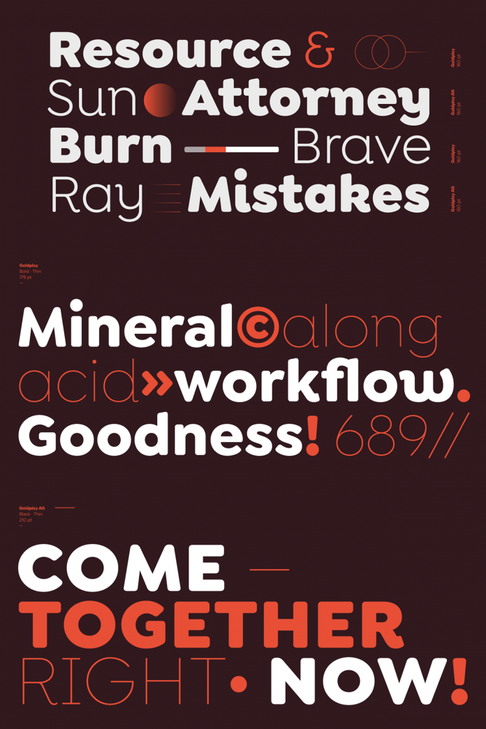 Goldplay font family from Latinotype.