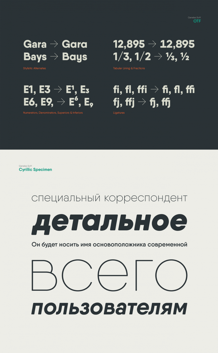 Qanelas Soft font family by Radomir Tinkov.